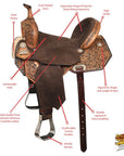 Flex Tree Western Saddle For Trail Riding And Endurance Leatherbound Comfort Design