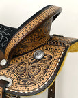 COMFYTACK Horse Barrel Racing Trail Pleasure American Leather Saddle Brown