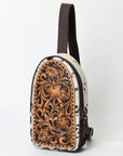 ADBGA594B Sling Hand Tooled Genuine Leather Women Bag Western Handbag Purse