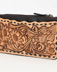 American Darling Card Holder Hand Tooled Genuine Leather Women Bag Western Handbag Purse