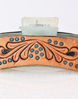Beautifully Hand Tooled Women Ladies Hair Band Clip Clutcher