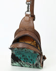 American Darling Sling Hair-On Crocodile embossed Genuine Leather women bag western handbag purse