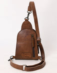 American Darling Sling Hair-On Crocodile embossed Genuine Leather women bag western handbag purse