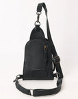 American Darling Sling Hair-On Crocodile embossed Genuine Leather women bag western handbag purse