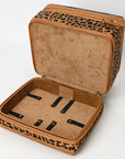 American Darling Adbga454E Jewelry Case Hand Tooled Hair-On Genuine Leather Women Bag Western Handbag Purse