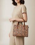 American Darling Tote Beautifully Hand Tooled Genuine Leather Women Bag Western Handbag Purse | Travel Bags College Casual