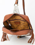 American Darling Adbga623 Sling Upcycled Wool Hair-On Genuine Leather Women Bag Western Handbag Purse