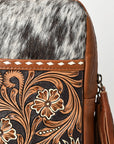 American Darling Adbga624 Sling Hand Tooled Hair-On Genuine Leather Women Bag Western Handbag Purse