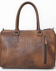 American Darling Western Leather Crocodile Embossed Speedy Bag | Premium Genuine Leather Travel Duffel Bag