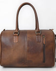 American Darling Western Leather Crocodile Embossed Speedy Bag | Premium Genuine Leather Travel Duffel Bag