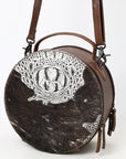 American Darling Canteen Crocodile Embossed Genuine Leather Women Bag Western Handbag Purse