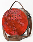 American Darling Canteen Crocodile Embossed Genuine Leather Women Bag Western Handbag Purse
