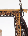Clear Bag Beautifully Hand Tooled Genuine Leather women bag western handbag purse