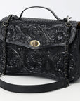 Small Crossbody Beautifully Hand Tooled Genuine Leather women bag western handbag purse