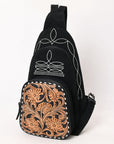 American Darling Sling Hand Tooled Genuine Leather Women Bag Western Handbag Purse