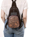 American Darling Sling Hand Tooled Genuine Leather Women Bag Western Handbag Purse