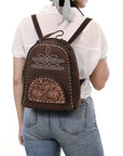 American Darling Backpack Hand Tooled Genuine Leather Women Bag Western Handbag Purse