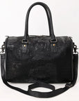 American Darling Western Leather Crocodile Embossed Speedy Bag | Premium Genuine Leather Travel Duffel Bag