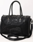 American Darling Adbg1562C Duffel Crocodile Embossed Genuine Leather Women Bag Western Handbag Purse
