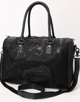 American Darling Western Leather Crocodile Embossed Speedy Bag | Premium Genuine Leather Travel Duffel Bag