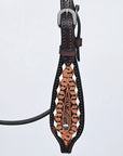 COMFYTACK Western Horse Headstall Breast Collar Set American Leather Tan