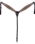 COMFYTACK Western Horse Headstall Breast Collar Set American Leather Tan