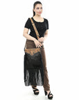 American Darling Large Crossbody Beautifully Hand Tooled Crocodile embossed Genuine Leather women bag western handbag purse