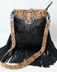 American Darling Large Crossbody Beautifully Hand Tooled Crocodile embossed Genuine Leather women bag western handbag purse