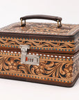 American Darling Hand Curved Genuine Leather Jewelry Case Bag