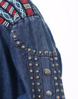 American Darling ADDR019 Denim Women shirt Jacket Dress Tunic Ladies Girl Top Navy Blue
