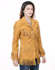 ADJKTLTR07 Genuine Suede leather Women shirt jacket dress ladies girl