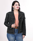 ADJKTLTR11 Genuine Suede leather Women shirt jacket dress ladies girl