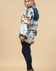 Blue Mountain Turquoise Aztec Lightweight Hoodie Made in America