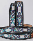AMERICAN DARLING Beautifully Handtooled American Leather Unisex Belt Beeded