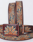 AMERICAN DARLING Beautifully Hand Tooled American Leather Unisex Belt