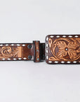 Beautifully Hand Tooled Genuine American Leather Belt Men and Women