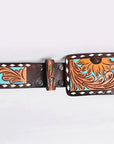 AMERICAN DARLING Beautifully Hand Tooled American Leather Unisex Belt