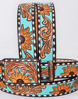 AMERICAN DARLING Beautifully Hand Tooled American Leather Unisex Belt