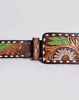 AMERICAN DARLING Beautifully Hand Tooled American Leather Unisex Belt