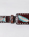 AMERICAN DARLING Beautifully Hand Tooled American Leather Unisex Belt