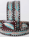 AMERICAN DARLING Beautifully Hand Tooled American Leather Unisex Belt