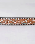 AMERICAN DARLING Beautifully Hand Tooled American Leather Unisex Belt