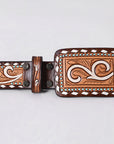 AMERICAN DARLING Beautifully Hand Tooled American Leather Unisex Belt