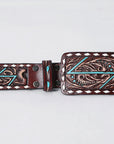 AMERICAN DARLING Beautifully Hand Tooled American Leather Unisex Belt