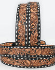 Beautifully Hand Tooled Genuine American Leather Belt Men and Women