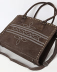 American Darling Tote Genuine Suede Leather Women Bag Western Handbag Purse