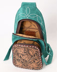 American Darling Sling Hand Tooled Genuine Leather Women Bag Western Handbag Purse