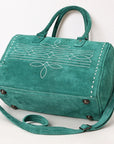 American Darling Duffel Genuine Suede Leather women's bag, western handbag, purse| handbag | Hand tooled purse