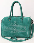 American Darling Duffel Genuine Suede Leather women's bag, western handbag, purse| handbag | Hand tooled purse