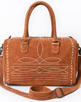 American Darling Duffel Genuine Suede Leather women's bag, western handbag, purse| handbag | Hand tooled purse